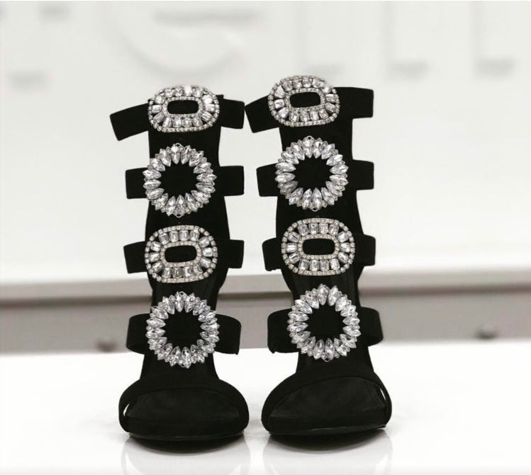 Diamente Buckle Heels