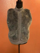 Load image into Gallery viewer, Gray Faux Fur vest
