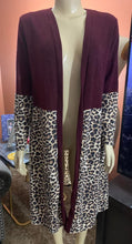 Load image into Gallery viewer, Animal Print Color Block Cardigan
