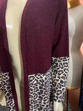 Load image into Gallery viewer, Animal Print Color Block Cardigan
