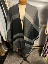 Load image into Gallery viewer, Plaid Belted Poncho
