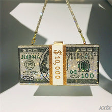 Load image into Gallery viewer, Rhinestone Money Clutch
