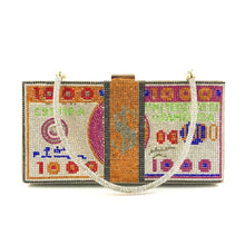 Load image into Gallery viewer, Rhinestone Money Clutch
