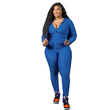 Load image into Gallery viewer, Plus Size Two Piece Joggers Set
