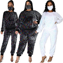 Load image into Gallery viewer, Sequins Joggers Two Piece Set
