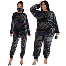 Load image into Gallery viewer, Sequins Joggers Two Piece Set
