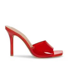 Load image into Gallery viewer, Colorful Square Toe Slider Heels
