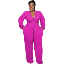 Load image into Gallery viewer, Two Piece Plus Size Long Sleeves Pants Set

